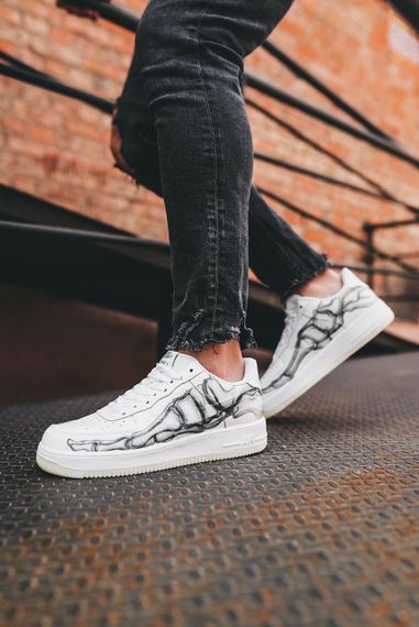 Кросівки чоловічі N-ike Air Force 1 Skeleton White | Зображення 4