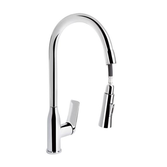 Смеситель для кухни Qtap Vlasta New с выдвижным изливом QTVLA344CRM45646 Chrome | Зображення 2