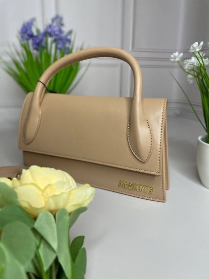 Сумка женская Jacquemus le chiquito long бежевая wb014 | Зображення 1