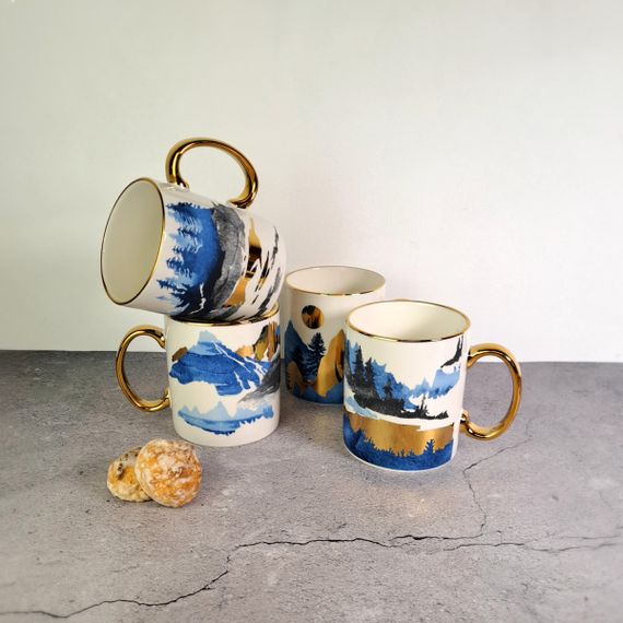 Чашка Золоті гори VT-C-202435 Vittora 435мл | Зображення 7