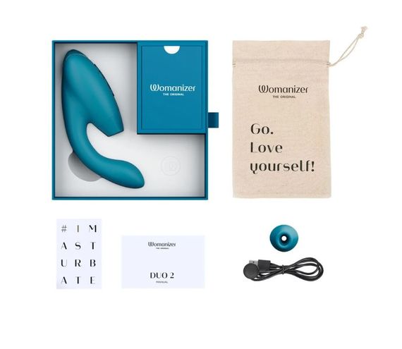 Инновационный бесконтактный вибратор-стимулятор Womanizer Duo 2 Petrol sexstyle | Зображення 7