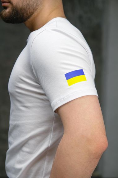 Футболка чоловіча з прапором на плечі Intruder біла (9549512368) | Зображення 4