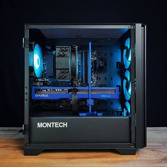 Збірка на замовлення: ігровий ПК Montech Air 100 ARGB Tower / AMD Ryzen 7 5700X (8 (16) ядер по 3.4 - 4.6 GHz) / 32 GB DDR4 / 1000 GB SSD M.2 / Intel Arc B580, 12 GB GDDR6, 192-bit / 650W | Зображення 5