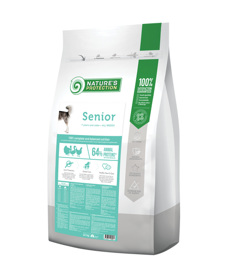 Корм Nature's Protection Senior All Breeds сухий для літніх собак 12 кг