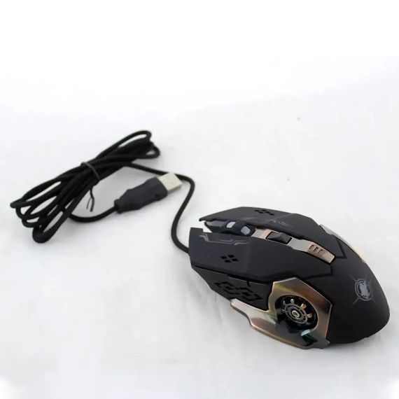 Игровая мышка с подсветкой Gaming Mouse X6 / Мышка для ноутбука / Проводная KD-419 компьютерная мышь | Зображення 1