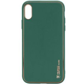 Шкіряний чохол Xshield для Apple iPhone X/XS (5.8") Зелений/Army green