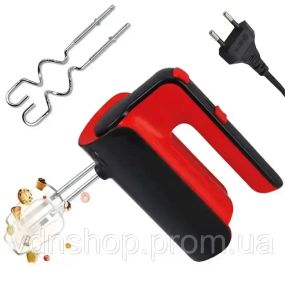 Ручной миксер Domotec R.6653R 9332 с насадками 5 скоростей 800 Вт