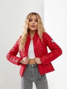 Стьобана куртка демі, арт. 470, червоний