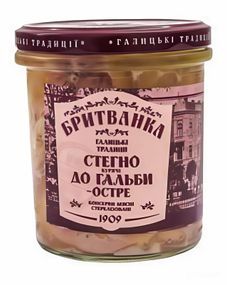 Консерва м'ясна Стегно куряче "До гальби-остре" Бритванка 310 г