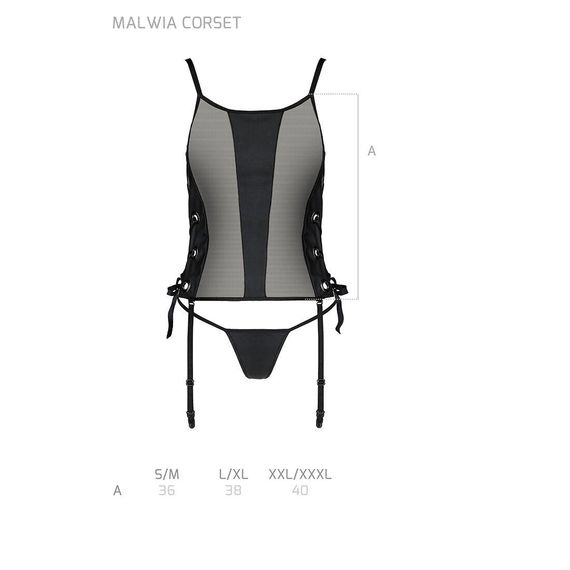 Сітчастий корсет з екошкіри Passion Passion Malwia Corset, L/XL | Зображення 6