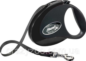 Повідець-рулетка Flexi Style M 5 м Чорний (4000498032534)