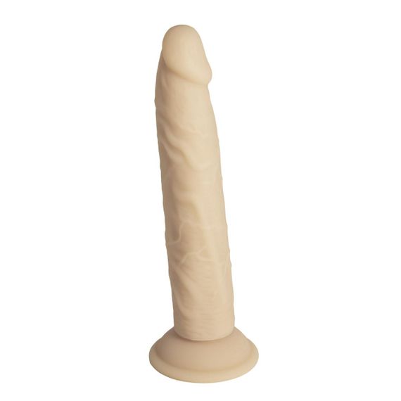 Фалоімітатор Naked Addiction — 9″ Silicone Dual Density Bendable Dildo Vanilla, віброкуля в подаруно Sex Aura | Зображення 1
