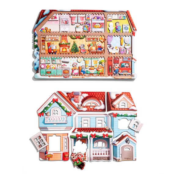 Пазл детский фигурный "Кошкин дом" (ПСД248) PSD248, 88 элементов | Зображення 5