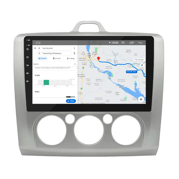 Штатная магнитола Lesko для Ford Focus II (North America) 2007-2010 экран 9" 4/32Gb/ 4G/ Wi-Fi/ CarPlay GPS | Зображення 3
