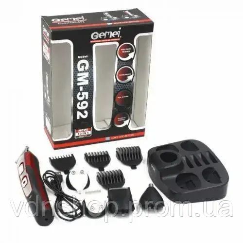 Машинка для стрижки волосся Gemei GM-592 10 в 1, Електробритва, триммер | Зображення 3