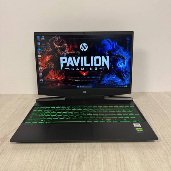 Игровой ноутбук HP Pavilion Gaming 15-dk1001ua / 15.6" (1920x1080) IPS / Intel Core i5-10400H (4 (8) ядра по 2.6 - 4.6 GHz) / 16 GB DDR4 / 256 GB SSD / nVidia GeForce GTX 1650 Ti, 4 GB GDDR6, 128-bit / WebCam б/у | Зображення 1