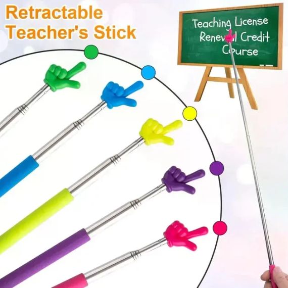 Указка палец телескопическая 21/69 см Pick-me пикми палочка, выдвижная «Рука» | Зображення 4