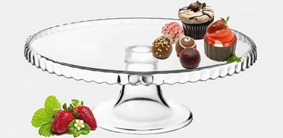 Тортовница стеклянная на ножке круглая Pasabahce Patisserie 32.2 см прозрачная 95117n | Зображення 3