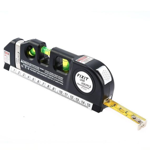Лазерный уровень c рулеткой и линейкой  level meter | Зображення 2
