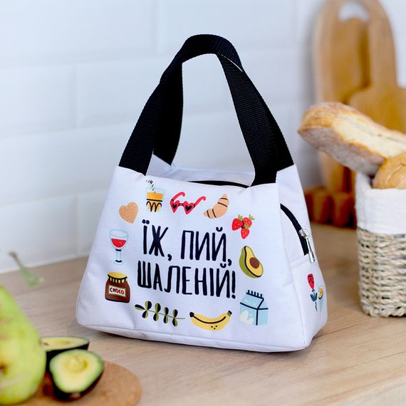 Термосумка Lunch bag Їж, пий, шаленій! 24х12х17 см (LUN_24S004)