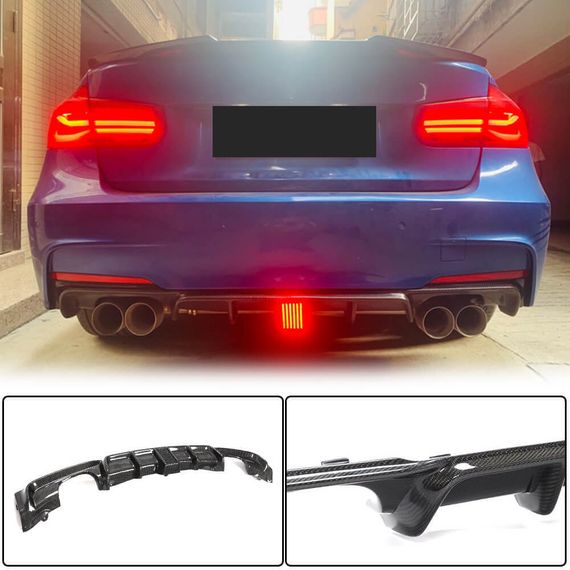 Дифузор заднього бампера V2 (для F30 M-Sport, Карбон) для BMW 3 серія F-30/31/34 2012-2019 рр | Зображення 8