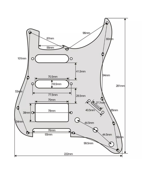 Пікгард HSS для електрогітари Fender Cort Ymaha Stratocaster черепаха | Зображення 6