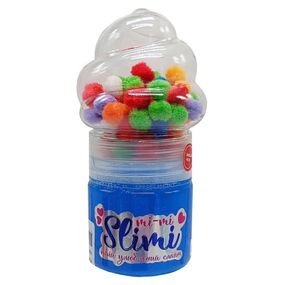 Іграшка-антистрес Слайм Mi-mi Slimi 71827ST(Light-Blue) з помпонами