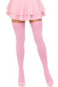 Непрозрачные чулки Leg Avenue Opaque Nylon Thigh Highs One Size Розовый