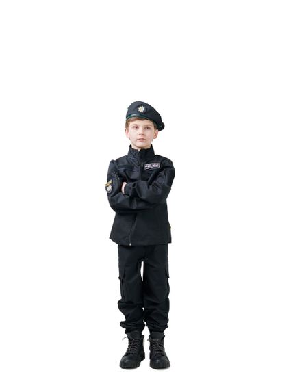 Костюм дитячий ARMY KIDS Поліцейський для хлопчиків і дівчаток колір чорний | Зображення 1