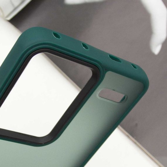 Чехол TPU+PC Lyon Frosted для Xiaomi Redmi Note 13 Pro+ Green | Зображення 4