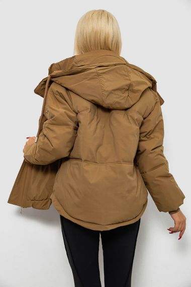 Куртка женская зимняя короткая, цвет хаки, 244R983 | Зображення 3