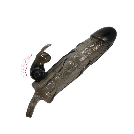 Насадка на член - Brave Man Vibrating Penis Sleeve 5,91" Black sexstyle | Зображення 4
