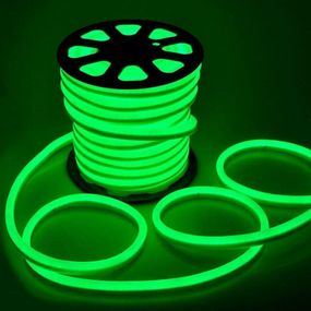 Світлодіодна стрічка вологозахищена 220V 13.2W 5730 Green NEON IP65 1m (BY-035/120)
