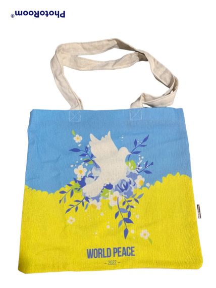 Экосумка шоппер 4Profi "World Peace" двунитка (хлопок) белая
