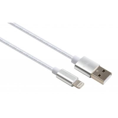 Дата кабель USB 2.0 AM to Lightning 1m nylon silver Vinga (VCPDCLNB1S) (VCPDCLNB1S)