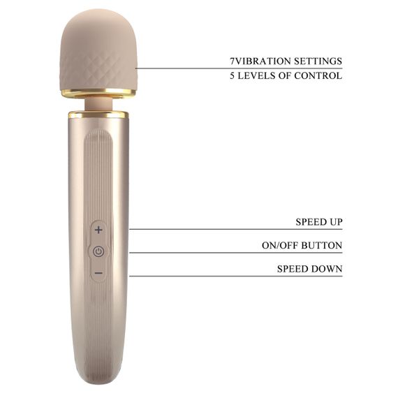 Вибромассажер микрофон PRETTY LOVE Interesting Massager Gold, 29 х 5.8 см sexstyle | Зображення 9