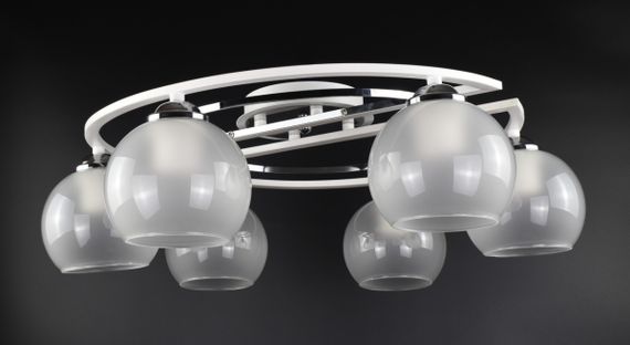 Люстра стельова на 6 лампочок 26192 Білий 19х58х58 см.