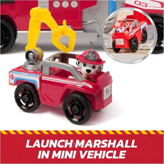 Щенячий патруль Пожарная команда Большая пожарная машина Маршала PAW Patrol Fire Rescue Rapid Reload Truck | Зображення 6