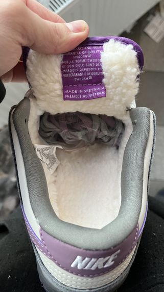 Кросівки зимові низькі Dunk Low Purple Pigeon Хутро  , В'єтнам зима 0282 44 28 см | Зображення 1