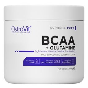 Амінокислотний комплекс Ostrovit BCAA + Glutamine 200 г, natural