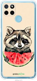 Чохол на Realme C21Y Єнотик з кавуном "4605sp-2472-2448"