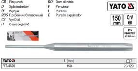 Пробойник YATO Польша пробийник цилиндричний l=150 мм YT-4690