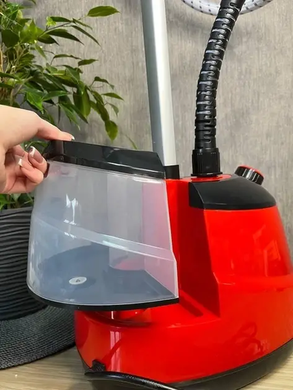 Вертикальний відпарювач для одягу Garment Steamer 2000W / Червона Парова праска для всіх видів тканини | Зображення 4