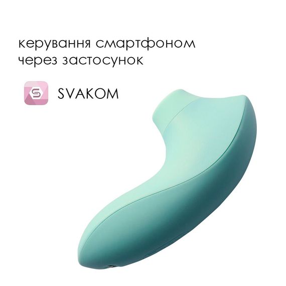 Вакуумний стимулятор Svakom Pulse Lite Neo Seafoam Blue, керується зі смартфона | Зображення 1
