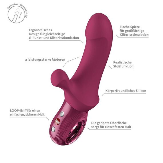 Пульсатор Fun Factory Bi Stronic Curve Wine Red Sex Aura | Зображення 5