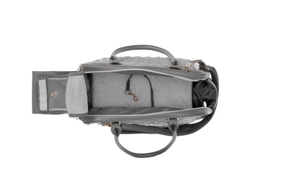 Сумка-переноска для собак та котів Misoko&Co, 40 см х 30 см х 19.5 см, сіра | Зображення 4