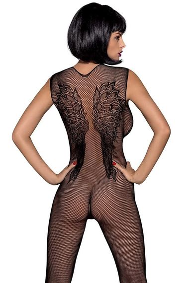 Бодістокінг комбінезон-сітка Obsessive N112 Чорний S/M/L | Зображення 6