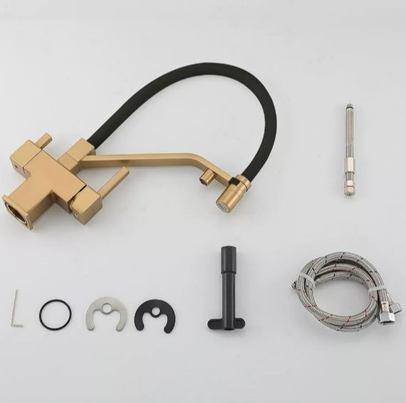 Змішувач для кухні Gappo з виходом для питної води, з гнучким  виливом G4395-63 | Зображення 3