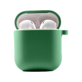 Силіконовий футляр із мікрофіброю для навушників Airpods 1/2 Зелений/Spearmint