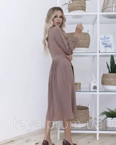 Плаття для жінок колір світло-коричневий розмір M FI_000356 | Зображення 2